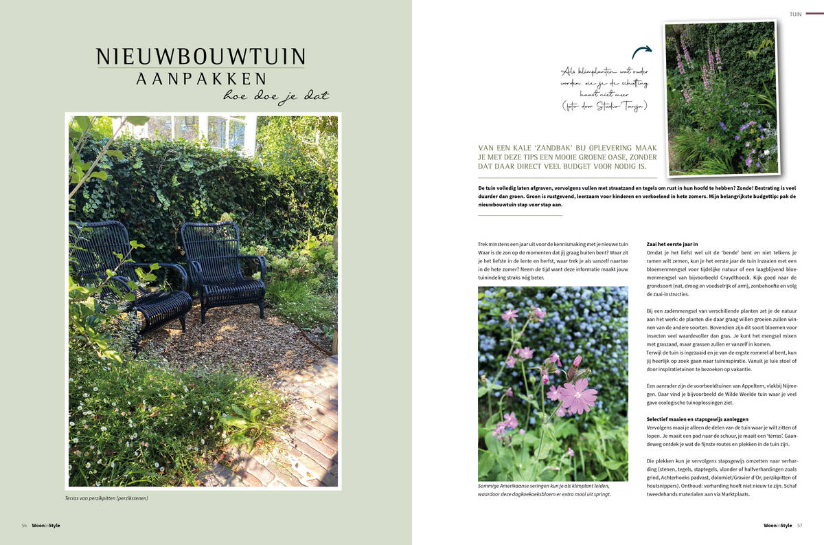 Voorbeeld nieuwbouwtuin aanpakken