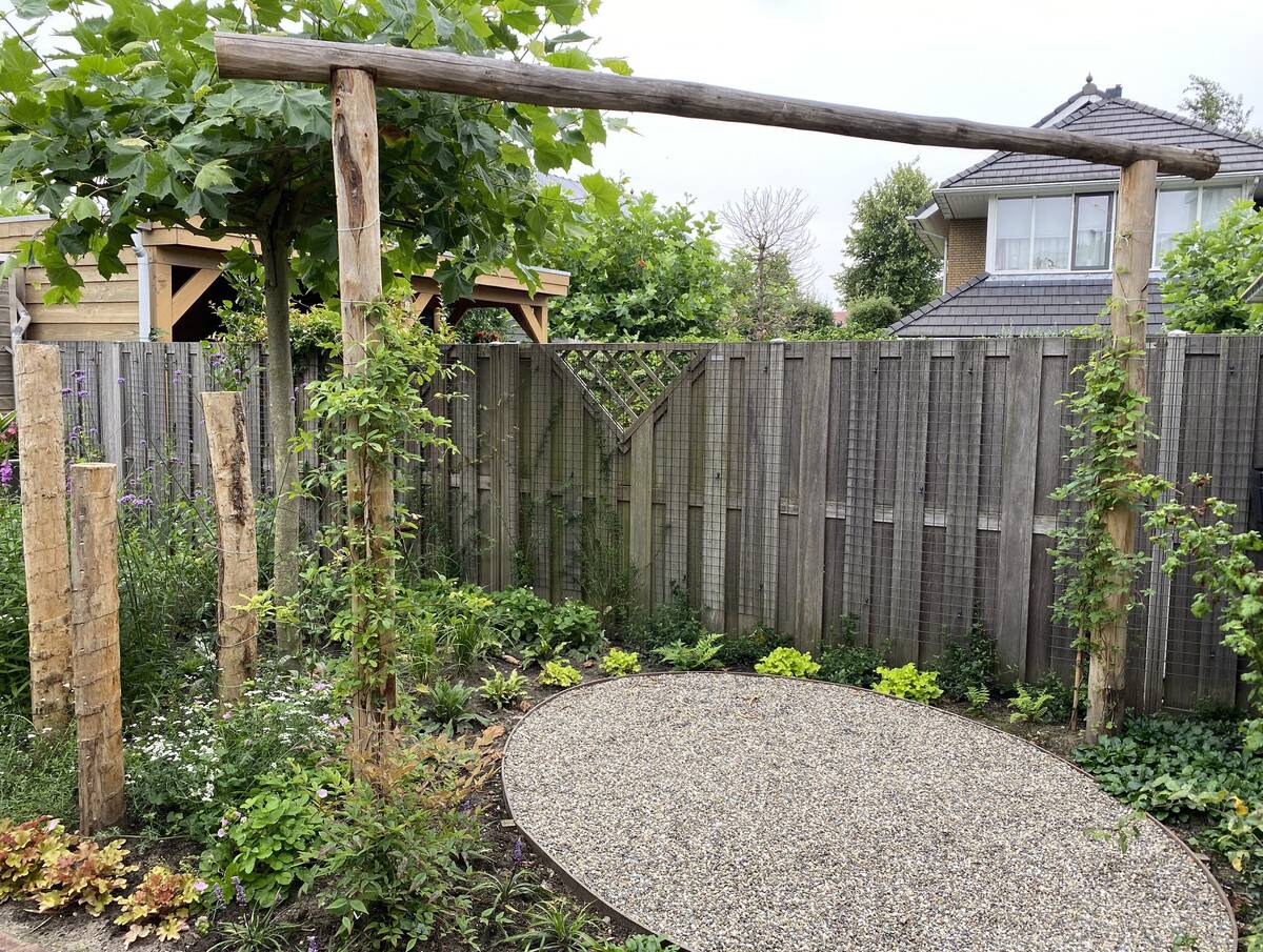 Tuinrenovatie in Hendrik-Ido-Ambacht met pergola.