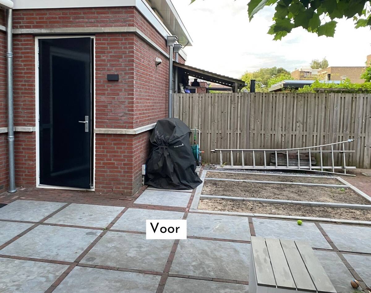 Situatie voor tuinrenovatie